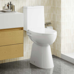Sanita sem rebordo 7 cm altura extra fecho suave cerâmica branco