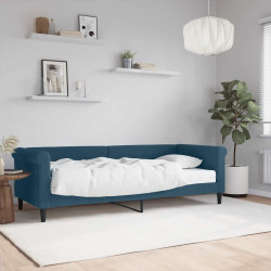 Sofá-cama com colchão 80x200 cm veludo azul