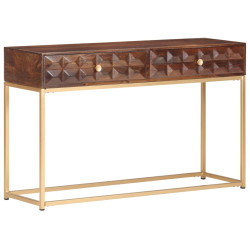 Mesa de consola 122x36x75 cm em madeira maciça de manga