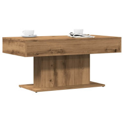 Mesa de centro artisan oak 96x50x45 cm em madeira engenheirada
