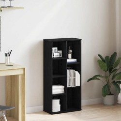 Estante em carvalho preto, 50x25x104 cm, madeira engenheirada