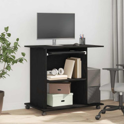 Mesa de computador em carvalho preto, 80x50x75 cm, madeira engenheirada