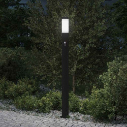 Luminária de poste com sensor, 110 cm, aço inoxidável, IP44