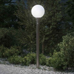Luminária de poste com sensor, 120 cm, aço inoxidável, IP44