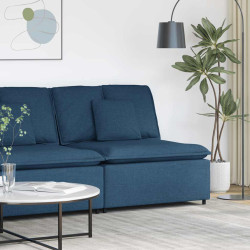 Módulo central para sofá modular com almofadas azuis, 100 cm