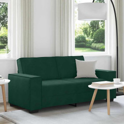 Sofá de 2 lugares verde escuro 180x78x84 cm em veludo