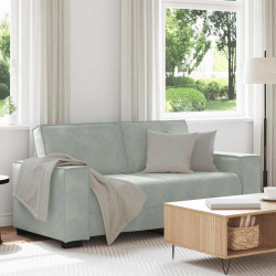Sofá de 2 lugares cinza claro 180x78x84 cm em veludo