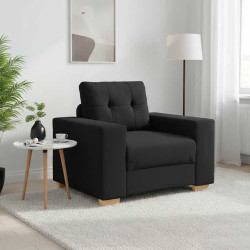 Poltrona preta 100x78x80 cm em tecido