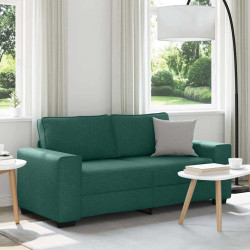 Sofá de 2 lugares verde escuro 180x77x82 cm em tecido