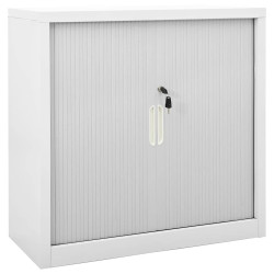 Armário com porta deslizante aço 90x40x90 cm cinzento