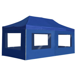 Tenda dobrável profissional com paredes alumínio 6x3m azul