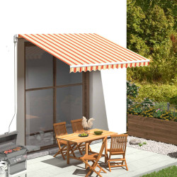 Tecido de substituição para toldo amarelo e laranja 350x250 cm poliéster