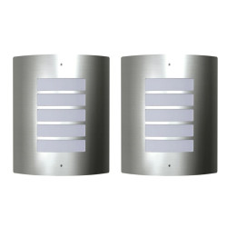2 Candeeiros de parede à prova de água em aço inoxidável 60w