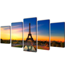 Políptico com impressão torre eiffel 200 x 100 cm