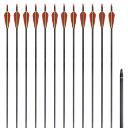 Flechas para arco recurvo padrão 12 pcs 30" 0,76 cm carbono