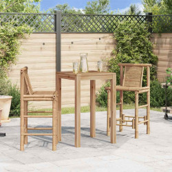 Bancos de bar 2 pcs bambu