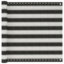 Tela varanda HDPE 90x600 cm antracite e branco