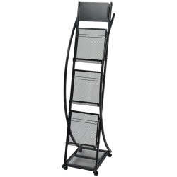 Porta-revistas a4 preto 40x32x131