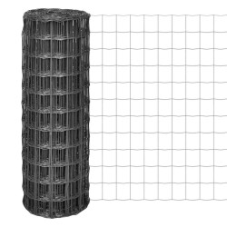 Cerca 25x1,2 m aço cinzento