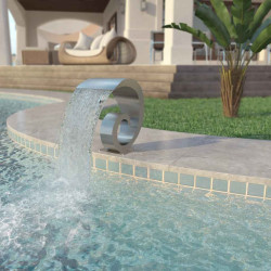 Fonte para piscina aço inoxidável 50x30x53 cm prateado