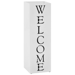 Suporte para guarda-chuvas welcome aço branco