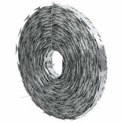 Rolo de arame farpado em espiral aço galvanizado 500 m
