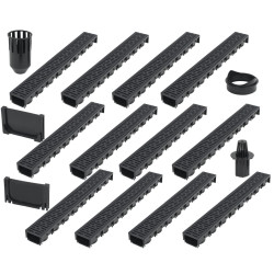 Canais de drenagem 12 pcs plástico 12 m