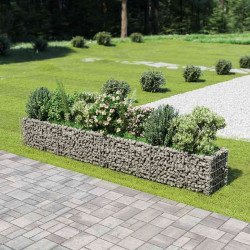 Canteiro elevado/cesto gabião 360x50x50 cm aço galvanizado