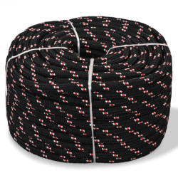 Corda náutica em polipropileno 12 mm 250 m preto