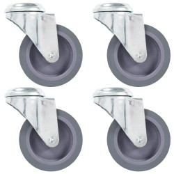 Rodas giratórias com furo 4 pcs 75 mm