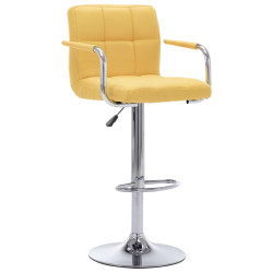 Cadeira de bar tecido amarelo