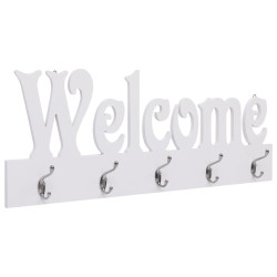 Cabide de parede welcome 74x29,5 cm branco