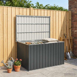 Caixa de arrumação para jardim 149x99x93 cm antracite