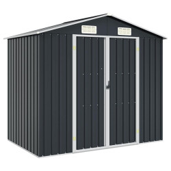 Abrigo de jardim 205x129x183 cm aço galvanizado antracite