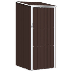 Abrigo de jardim 87x98x159 cm aço galvanizado castanho