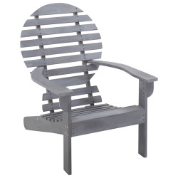 Cadeira adirondack em madeira de acácia maciça cinzento