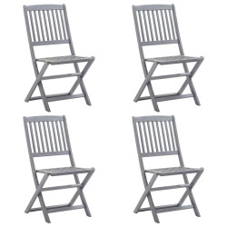 Cadeiras de jardim dobráveis 4 pcs madeira acácia maciça