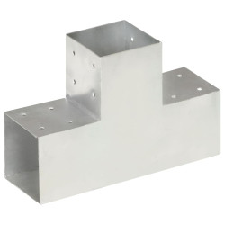 Base para poste em forma de t 101x101 mm metal galvanizado