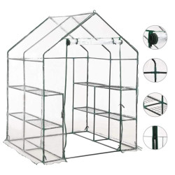 Estufa com 8 prateleiras 143x143x195 cm