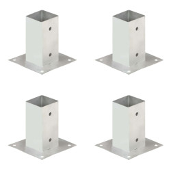 Suportes para postes 4 pcs metal galvanizado 71 mm