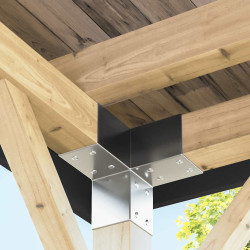 Bases para poste em forma de y 4 pcs 71x71 mm metal galvanizado