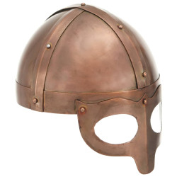 Capacete soldado viking réplica larp aço cobre