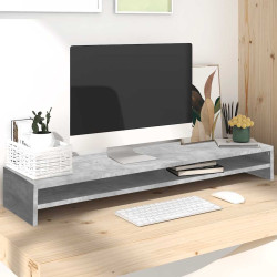 Suporte para monitor derivados de madeira cinzento cimento