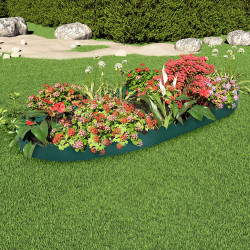 Bordas de relvado 10 pcs 65x15 cm PP verde
