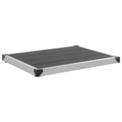 Base chuveiro p/ exterior 80x62 cm wpc aço inoxidável cinzento