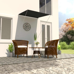 Toldo retrátil 100x150 cm antracite