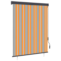 Estore de rolo para exterior 140x250 cm amarelo e azul