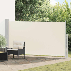 Toldo lateral retrátil para pátio 170x300 cm creme