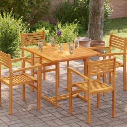 Tampo de mesa quadrado 90x90x2,5 cm madeira de teca maciça