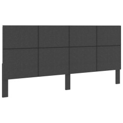 Cabeceira de cama 200x200 cm tecido cinzento-escuro